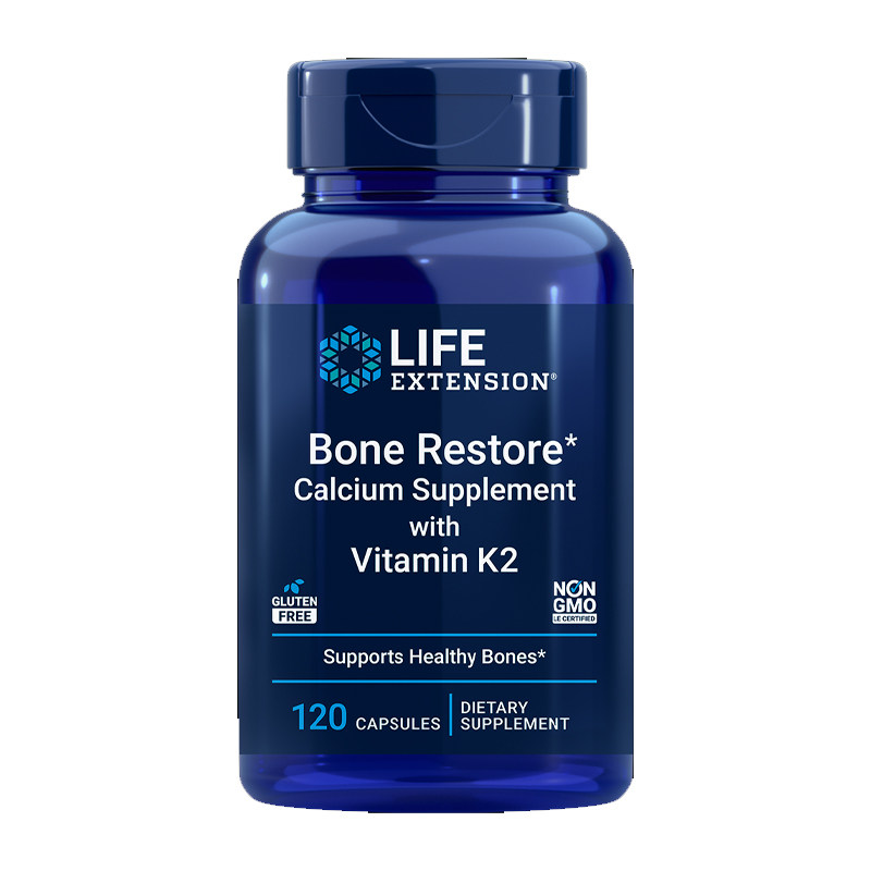 保税骨骼营养配方钙镁锌K2 D骨密度120粒美国life extension Bone