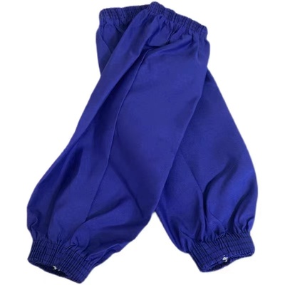 蓝色袖套劳保耐脏防油舒适厨房耐磨防晒涤棉布大宽松家务清洁工地