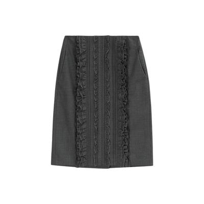 CONCISE-WHITE简白2025秋冬新款蕾丝花边半身裙休闲百搭短半裙女