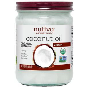 Nutiva/优缇进口冷压初榨天然椰子油孕妇食用油MCT护肤护发414ml