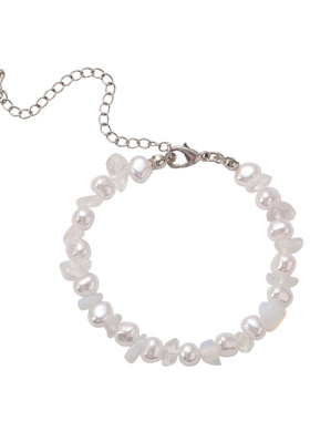 手链女生小众珍珠手链串珠碎石手链手串百搭设计感少女风小众手镯