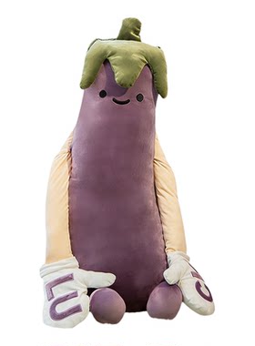 茄子哄睡拍打抱枕茄子抱枕紫色仿生接睡枕孕妇靠垫大宝宝哄睡神器