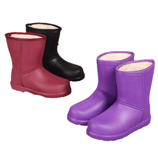 EVA泡沫加绒雨鞋女保暖防滑男士轻便一体鞋加厚冬季雨靴防水棉鞋
