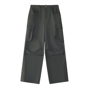 FILA FUSION斐乐女裤梭织运动长裤冬季防污防泼女款裤子工装裤