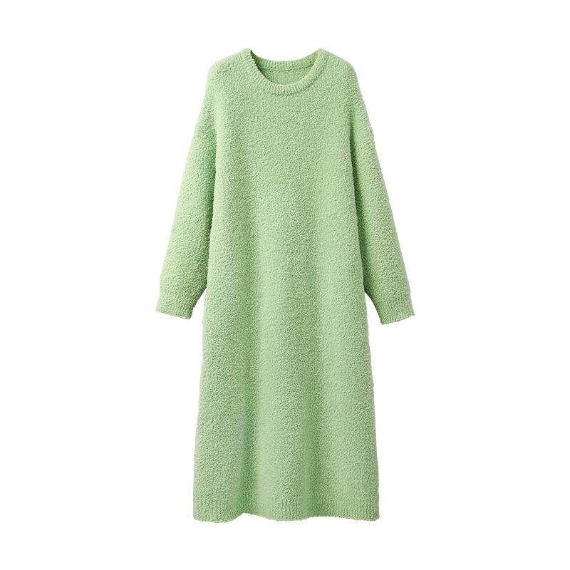 安之伴【巨保暖】半边绒睡裙秋冬季少女感睡衣可外穿中长款家居服
