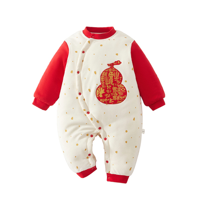 棉恋森婴儿衣服秋冬季纯棉连体衣