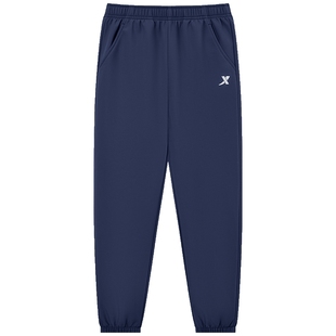 特步童装儿童梭织加绒运动裤男童三防裤子2025秋冬款大童长裤卫裤