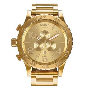 代购Nixon尼克松土豪金大表盘三眼计时钢带石英男运动手表A083502