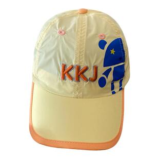 儿童帽子夏季薄款速干遮阳鸭舌帽男童女童透气防晒出游宝宝棒球帽