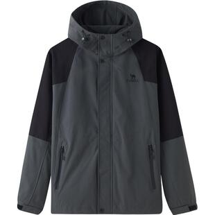 骆驼山海夹克外套男款秋春工装户外硬壳登山服春季防泼水旅行服女