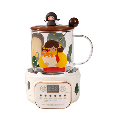 迷你女士单人煮花茶电炖液体加热器养生杯壶底座办公室小型可烧水