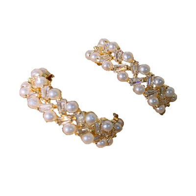 贩卖焦虑编织精致c型百搭风珍珠