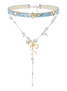 MASW麻秀叠戴珍珠项链小众choker