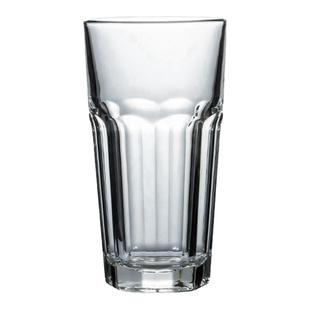 玻璃杯八角杯加厚大号啤酒奶茶冷饮杯必胜客同款家用耐热防爆水杯