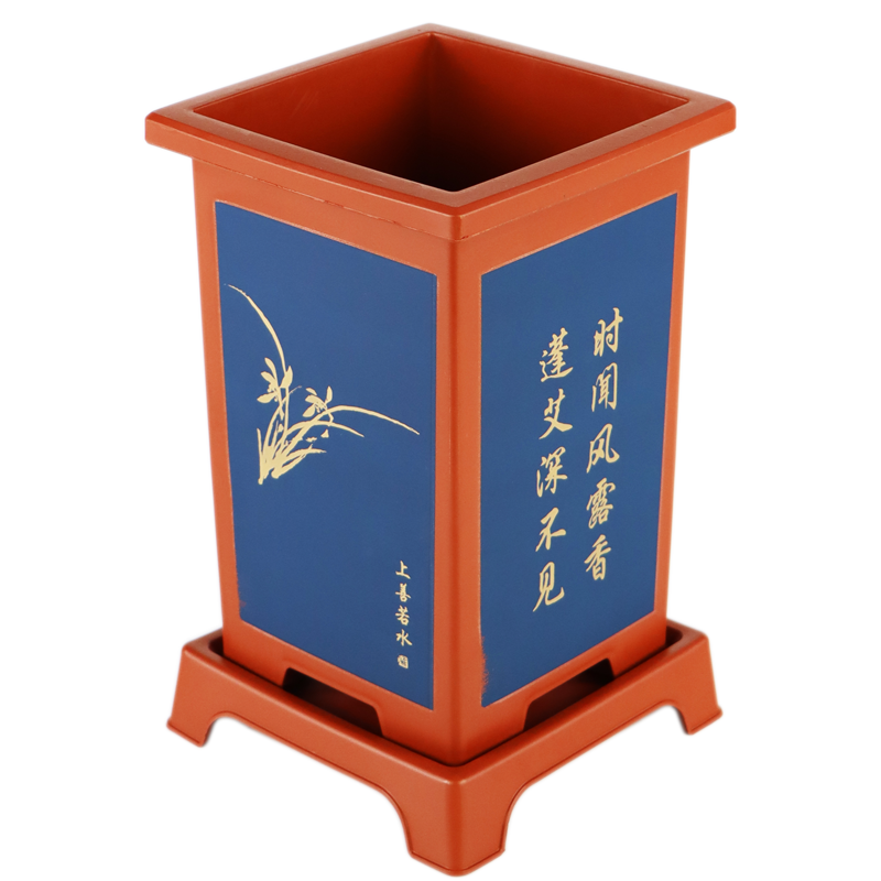 兰花盆专用盆大号仿紫砂塑料控根加厚透气墨兰蝴蝶兰国兰君子兰盆