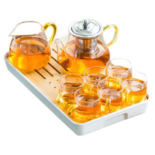玻璃茶具套装2025新款家用功夫茶茶杯耐高温泡茶壶简约过滤小茶壶