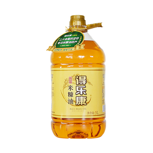 得乐康米糠油5L升美厨王食用稻米油稻谷油家用烹饪炒菜大桶装