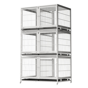 狗笼子小型犬泰迪中型犬室内带厕所宠物笼寄养三层狗笼双层子母笼