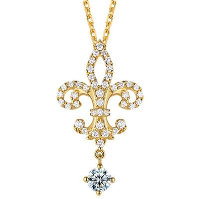 豪华群镶18k金吊坠通灵珠宝