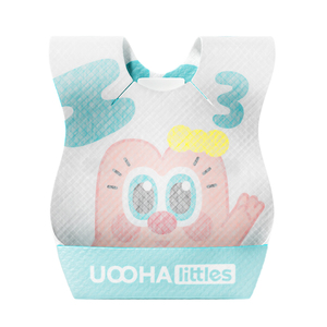 uoohalittles一次性宝宝围兜口水兜儿童防水防脏辅食饭兜便携免洗