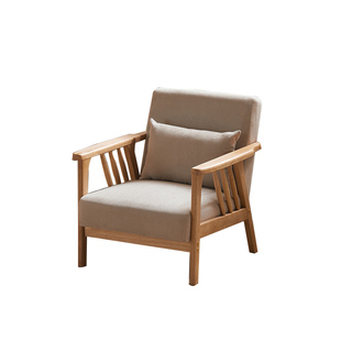 单人沙发轻奢高级感客厅阳台休闲椅小户型躺椅简约实木卧室阅读椅