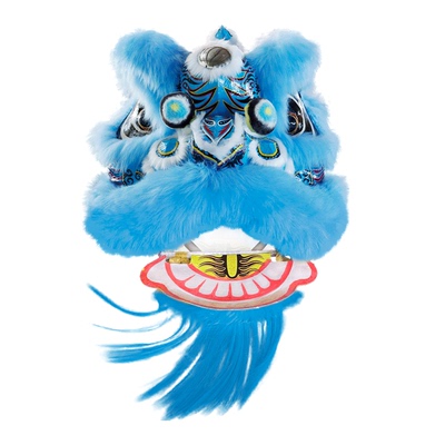 竹编婚庆狮子头婚房布置高档醒狮狮头装饰挂架拍照打卡羊毛狮道具