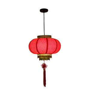 中式红灯笼餐饮吊灯宫灯仿古走廊过道门厅玄关灯喜庆LED阳台灯具