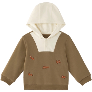 【商场同款】英氏儿童针织连帽卫衣春季男童套头衫春秋新款