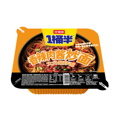 今麦郎一桶半干拌面大分量盒装