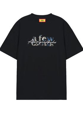 AFGK26SS美式豹纹蕾丝贴布短袖