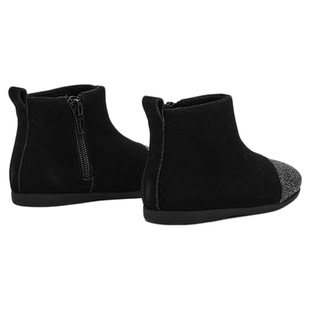 little winkaa 秋冬新款儿童简约绒皮皮靴洋气女童公主宝宝小靴子