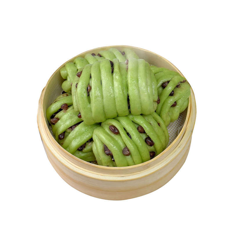 舒小沐多彩蔬菜蜜豆卷菠菜馒头