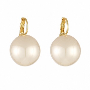 耳钉轻奢高级感气质大气夸张高亮大珍珠耳环女适合圆脸的耳饰