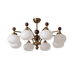 柿子中古风客厅大灯主灯法式复古卧室灯奶油风餐厅全光谱2025新款