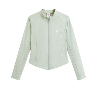 Wilson威尔胜官方夏季女士网球运动紧身凉感抗菌针织长袖立领外套