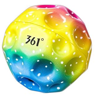 361°手腕弹力球带绳回弹回力球解闷弹弹球月球石儿童玩具腕力球