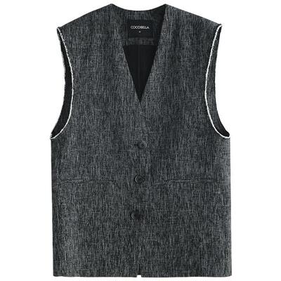 COCOBELLA撞色镶边叠穿马夹