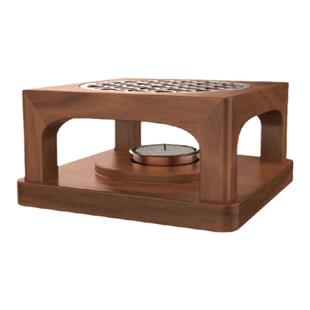 九间房原创什方温茶炉茶室茶桌新中式复古简约北美黑胡桃实木