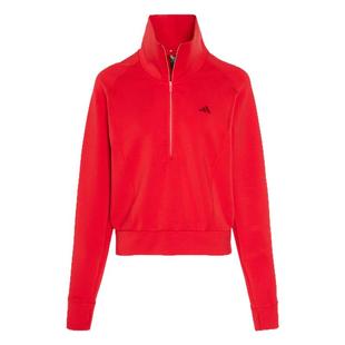 Adidas阿迪达斯新年款马年红色拉链半开襟套头衫26春女卫衣KR7578