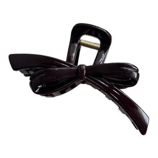 温柔沉溺~蝴蝶结抓夹女2025新款高级感鲨鱼夹冬日发夹后脑勺发饰