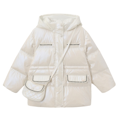 POLOWALK童装女童羽绒服鸭绒连帽