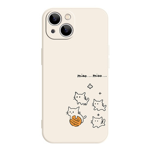 猫咪和小鱼iPhone17promax苹果16新款air小米15华为mate70适用Pura80创意vivos30情侣opporeno14一加13手机壳