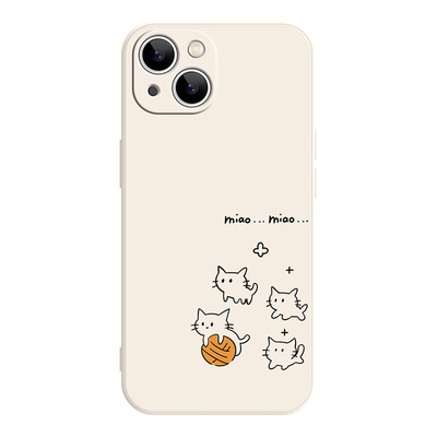 猫咪和小鱼iPhone17promax苹果16新款air小米15华为mate70适用Pura80创意vivos30情侣opporeno14一加13手机壳