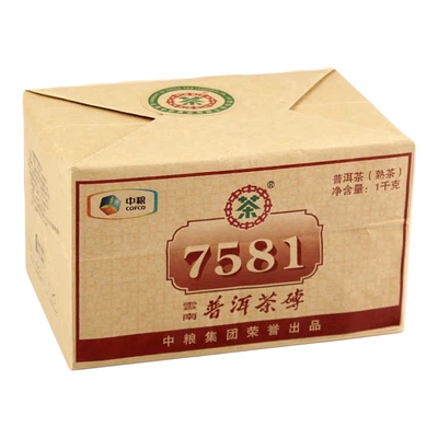 中茶7581普洱茶砖1000克经典1KG