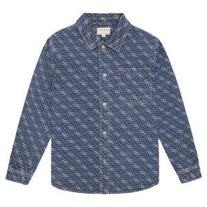 GUESS24年新款秋季男女同款潮流老花牛仔夹克外套-M4PN58D51V0