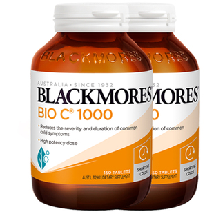 【阿里健康官方】BLACKMORES澳佳宝活性维C1000mg 150片*2高含量