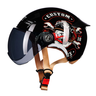 艾狮头盔男女士电动车摩托车保暖冬季3c认证防晒轻便防雾骑行半盔