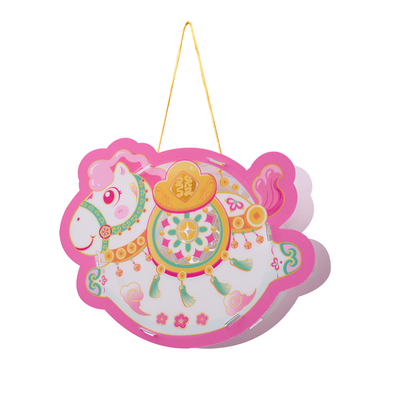 新年春节元旦马年透明灯笼手工