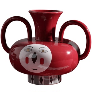 北欧极简样板房创意艺术摆件设计师家居玄关装饰品摆设陶瓷工艺品