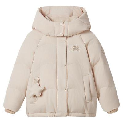 波司登2025新款羽绒服女童大童连帽保暖抗菌绒加厚长款泡芙防寒服